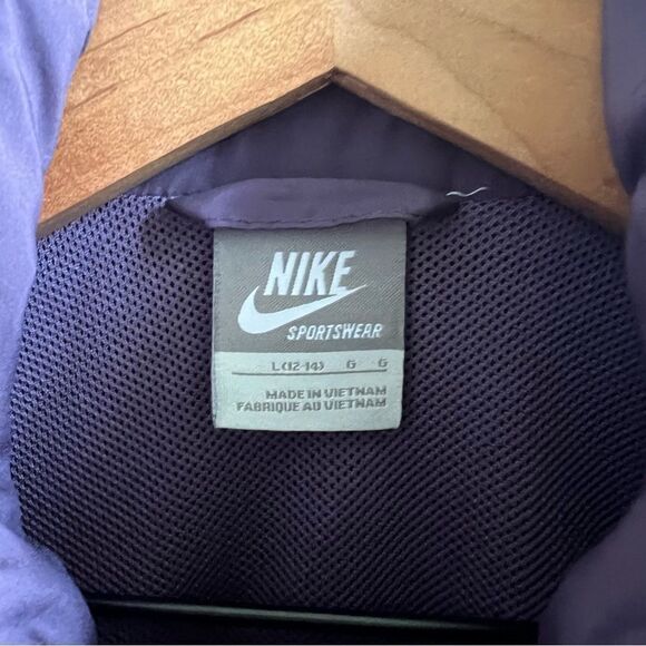 Nike Full Zip Purple Windbreaker Jacket Lightweight Athletic Coat Size Large - Picture 3 of 9